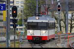 CMN / transN - Triebwagen BDe 4/4 6 bei der Einfahrt im Bhf.