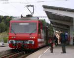 BDeh 3/6 26 eingestellt bei der RHB (Rorschach-Heiden Bergbahn) als R 5095 (Rorschach Hafen-Heiden) in Heiden 26.4.09