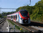 SNCF - Triebzug 94 87 003 1 501 unterwegs nach Coppet bei der einfahrt im SBB Bahnhof Mies am 08.10.2020