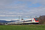 RABe 500 003  Madame de Stael  fährt Richtung Bahnhof Itingen. Die Aufnahme stammt vom 18.03.2019.