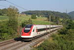 RABDe 500 009-1  Friedrich Dürrenmatt  als IC 1614 (Basel SBB-Biel/Bienne) bei Zeihen 30.8.19