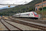 RABDe 500 015-3  Jean-Jacques Rousseau  und RABDe 500 008-3  Vincenzo Vela  als IC 667 (IC 21) von Basel SBB (CH) nach Lugano (CH) durchfahren den Bahnhof Rivera-Bironico (CH) auf der Gotthardbahn am