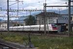 Die Strecke Z�rich-Biel-Lausanne ist quasi die Strammstrecke der Neigez�ge. Hier  f�hrt eine Doppeltraktion am 17.05.2026 in Solothurn.