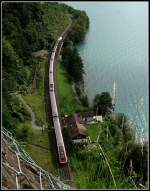 ICN beim am Urnersee mit Gumpischbachbrcke.
August 2009