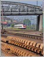 Ein ICN wartet im Gterbahnhof St.Gallen auf seinen nchsten Einsatz.