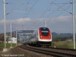 SBB RABDe 500 (ICN) Doppeltraktion als IR 511 Genve-St.Gallen am 15.03.03 bei Algetshausen-Henau