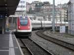 SBB - ICN Jeremias Gotthelf bei Rangierfahrt im Bahnhof Lausanne am 11.01.2014