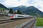 Doppeltraktion RABDe 500 (500 025-2+Refit 500 009-6) als ICN 680 in Airolo, 18.08.2014.

