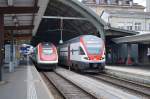 ICN 1528 - Lausanne & RE 4972  Rheintal Express , am 02.05.2015 in St. Gallen CH