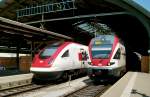 RABDe 500 013-8  Denis de Rougemont  und RABe 511 021 am 25.7.2014