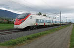 SBB: RABe 501  Giruno  anlässlich einer Testfahrt bei Grenchen am 13. September 2017.
Foto: Walter Ruetsch