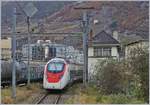 In Martigny ist der RABe 501 002 (UIC 93 85 0 501 002-6) Giruno abgestellt und wartet auf weitere Testfahrten.