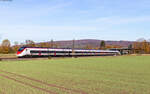 RABe 501 018 als ECE 151 (Frankfurt Hbf - Milano Centrale) bei Kollmarsreute 4.11.25