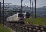 Von Basel her fährt am 24.04.2026 ein Giruno von Lausen Richtung Ittingen BL.