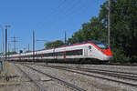 RABe 501 016-6 Giruno f�hrt am 10.07.2026 Richtung Bahnhof Kaiseraugst.
