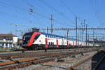 RABe 502 404-2 Twindexx, durchfährt den Bahnhof Pratteln. Die Aufnahme stammt vom 13.03.2020.