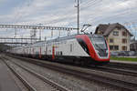 RABDe 502 014-9 Twindexx durchfährt den Bahnhof Rupperswil. Die Aufnahme stammt vom 13.03.2020.