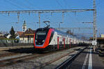 RABDe 502 003-2 Twindexx durchfährt den Bahnhof Rupperswil. Die Aufnahme stammt vom 13.01.2022.