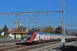 RABe 502 222-8 Twindexx durchfährt am 27.10.2022 den Bahnhof Rupperswil.