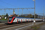 RABe 502 208-7 Twindexx durchfährt am 27.10.2022 den Bahnhof Rupperswil.