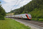 RABDe 502 023-0 Twindexx fährt am 27.07.2023 Richtung Bahnhof Tecknau.