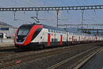 RABe 502 406-7 Twindexx durchfährt am 23.03.2026 den Bahnhof Rothrist.