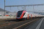 RABDe 502 001-6 Twindexx durchfährt am 23.03.2026 den Bahnhof Rothrist.