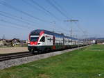 SBB - RABe 511 021-3 unterwegs nach Bern bei Lyssach am 25.03.2017