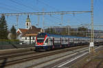 RABe 511 054 durchfährt den Bahnhof Rupperswil. Die Aufnahme stammt vom 24.02.2020.