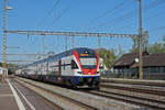 RABe 511 050, auf der S11, durchfährt den Bahnhof Rupperswil.