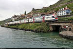 Ein RABe 511 (Stadler KISS) ist unterwegs am Plage de la Lisette in Saint-Saphorin (CH).

🧰 Léman Express (LEX | SBB | SNCF)
🚝 SCF23415 Annemasse (F)–Chêne-Bourg (CH), weiter als S L4 Chêne-Bourg (CH)–Genève (CH), weiter als RE 18421 Genève (CH)–St-Maurice (CH)
🚩 Bahnstrecke Vallorbe–Domodossola (Simplonstrecke | 100/200)
🕓 4.8.2020 | 10:24 Uhr