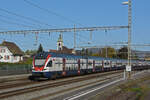 RABe 511 032 KISS durchfährt am 27.10.2022 den Bahnhof Rupperswil.