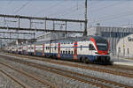 RABe 511 006 durchfährt am 09.03.2026 den Bahnhof Rupperswil.