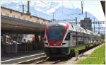 Der NEUE RHEINTALEXPRESS 511 111 steht heute zur Besichtigung in Buchs SG. (08.06.2013)