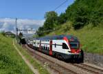 RABe 511 105 als RE nach Romont am 26.08.2013 bei Grandvaux.