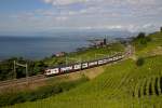 Ein Unbekannter 511 als RE 2611 (Geneve - Romont) bei Grandvaux am 22.08.14