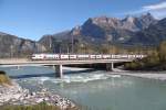 Stadler Dosto nach Zürich Hbf.auf der Rheinbrücke bei Bad Ragaz.19.10.14