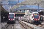 511 021 RE5078 nach Zürich HB am Gleis 7 in Chur.