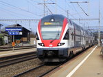 SBB - Triebzug RABe 511 109-6 bei der einfahrt im Bahnhof Herzogenbuchsee am 22.03.2016
