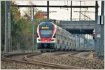 RE5057 mit 511 036 auf Berg- und Talfahrt zwischen Ziegelbrücke und Bilten. (27.10.2016)