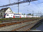 SBB - Triebzug RABe  94 85 0 512 013-9 unterwegs in Pratteln am 05.10.2023 ..