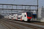 RABe 512 027-9 KISS durchfährt am 09.03.2026 den Bahnhof Rupperswil.