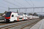 RABe 512 045-1 KISS durchf�hrt am 09.03.2026 den Bahnhof Rupperswil.