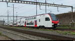 SBB - RABe 512 047-7 ausnahmsweise unterwegs in Pratteln auf der S 33 am 07.10.2026