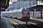 WINTERTHUR (Kanton Zürich), 13.09.2016, Doppelstockzug 514 057-9 bei der Einfahrt in den Bahnhof Winterthur