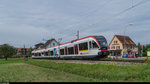Seetal-GTW RABe 520 007 hat auf seinem Weg nach Luzern am 4. September 2016 gerade Hochdorf Schönau verlassen.