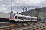 RABe 521 030, auf der S3, fährt zum Bahnhof Sissach. Die Aufnahme stammt vom 06.03.2017.