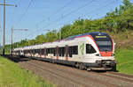 RABe 521 022,auf der S1, fährt zum Bahnhof Kaiseraugst.