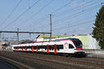 RABe 521 028, auf der S23, fährt am 23.03.2026 beim Bahnhof Rothrist ein.