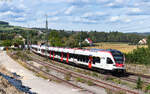 RABe 521 204 und RABe 521 006 als SBB 87689 (Engen - Konstanz) im Bahnhof Welschingen 3.9.26